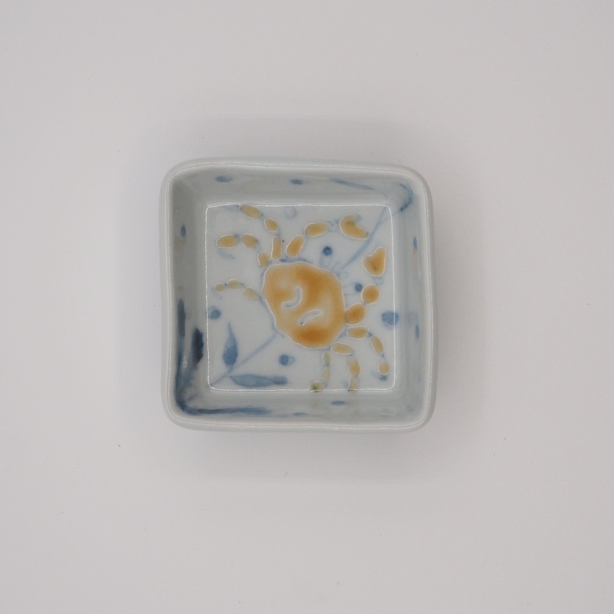 清水なお子/色絵絵違い角豆鉢