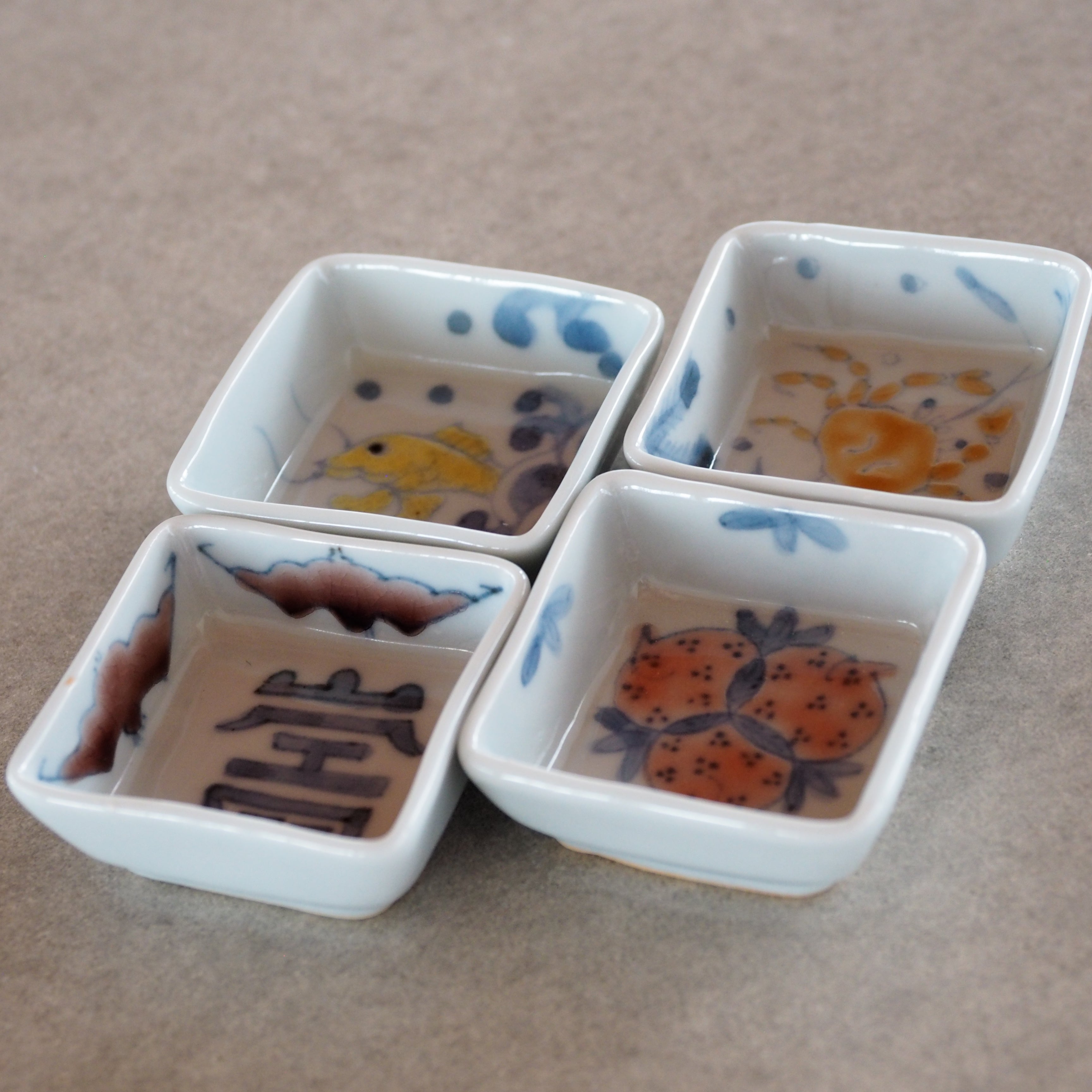 清水なお子／色絵絵違い角豆鉢 – phaseii