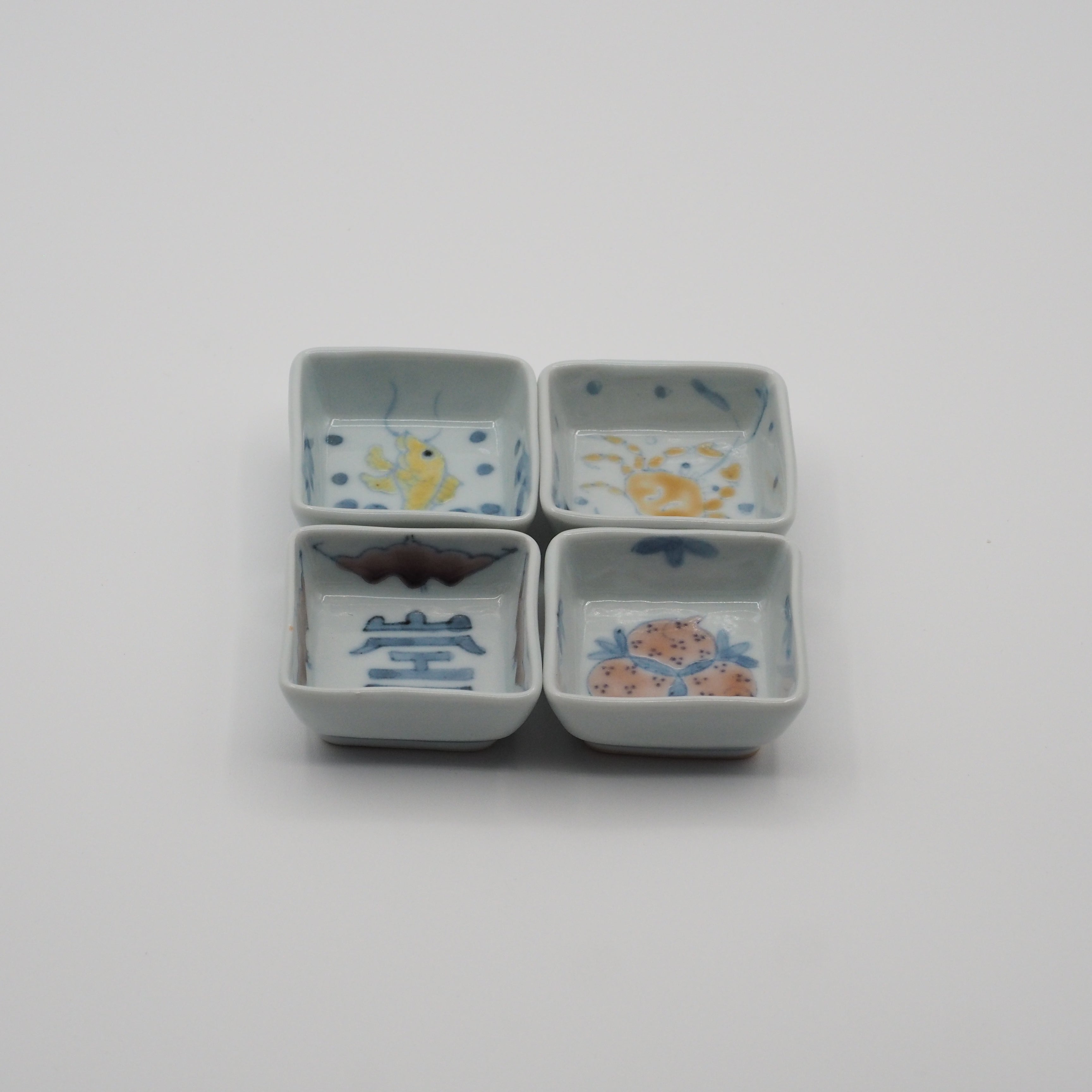 新品 清水なお子さん 芙蓉手花鳥文稜花鉢 2枚 新品 清水な